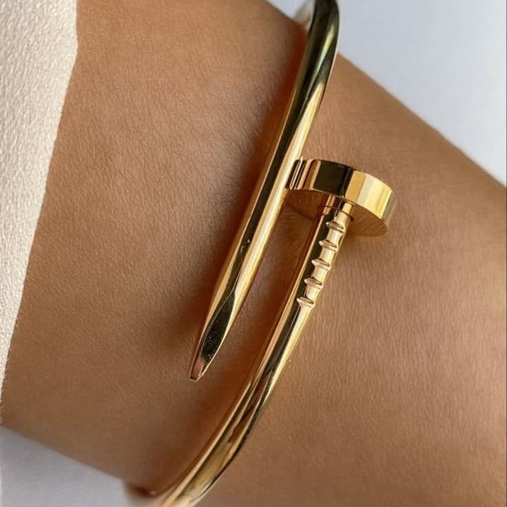 WhatsApp Image 2025-07-31 at 1.31.02 PM Cartier Gold Nail Bangle Bracelet - Image 5