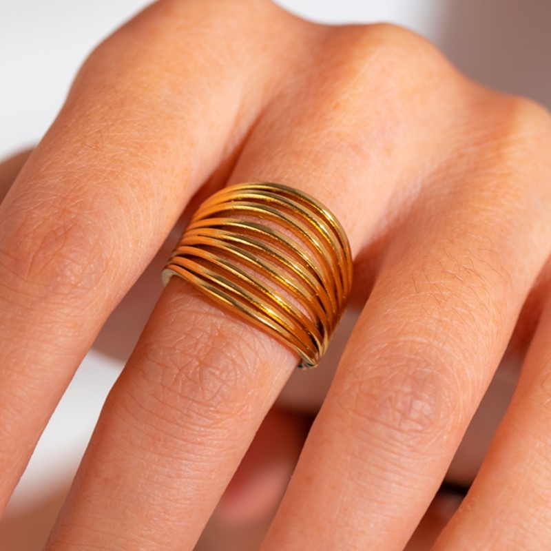 bold gold multi strand ring bold gold multi strand ring