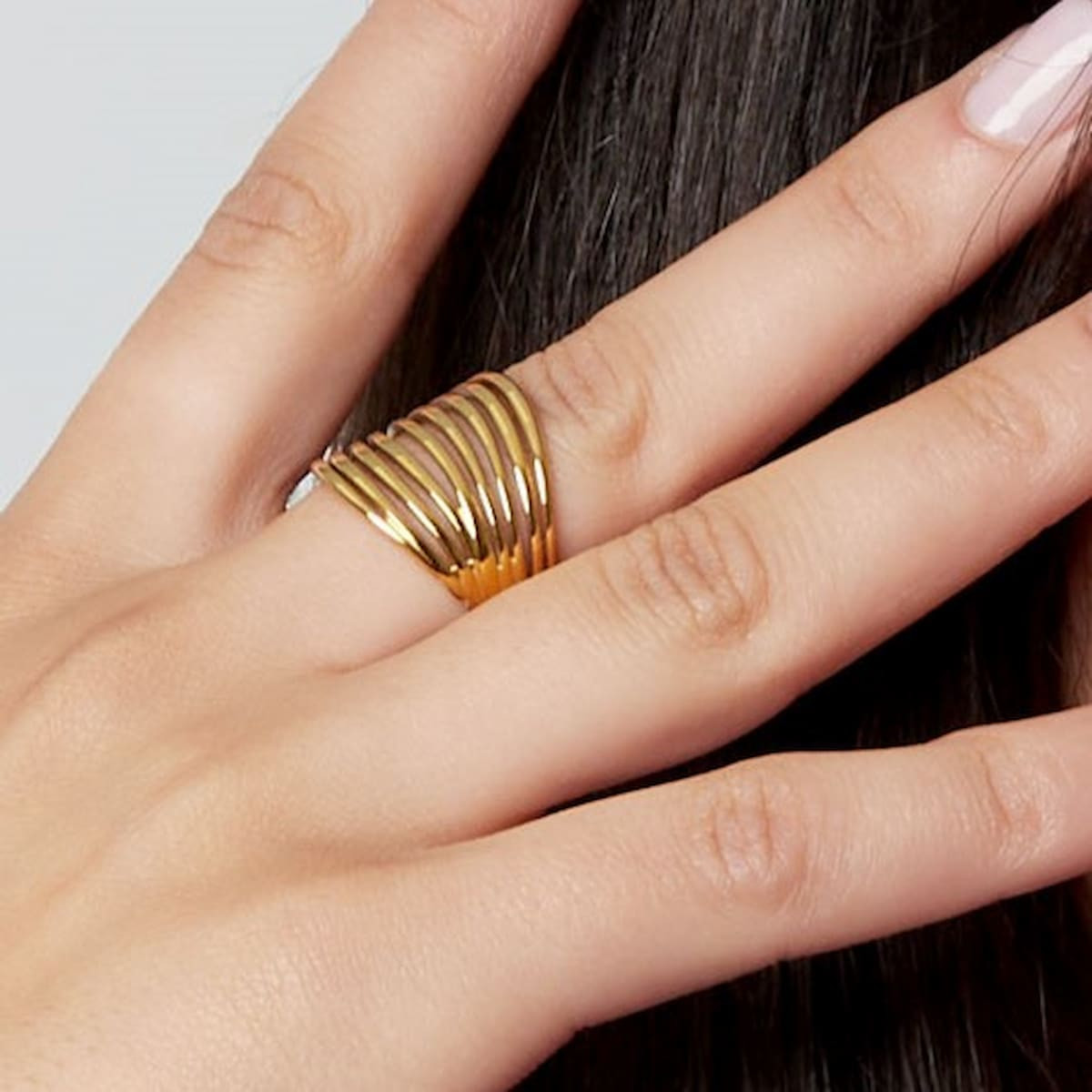 bold gold multi strand ring bold gold multi strand ring